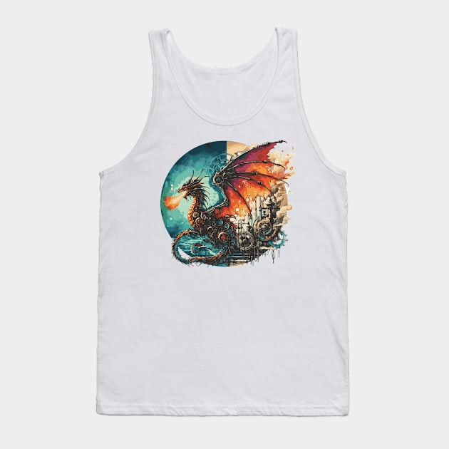 Year of the Dragon SteamPunk Tank Top by Heartsake